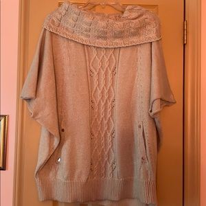 White House Black Market Silver cowl neck sweater